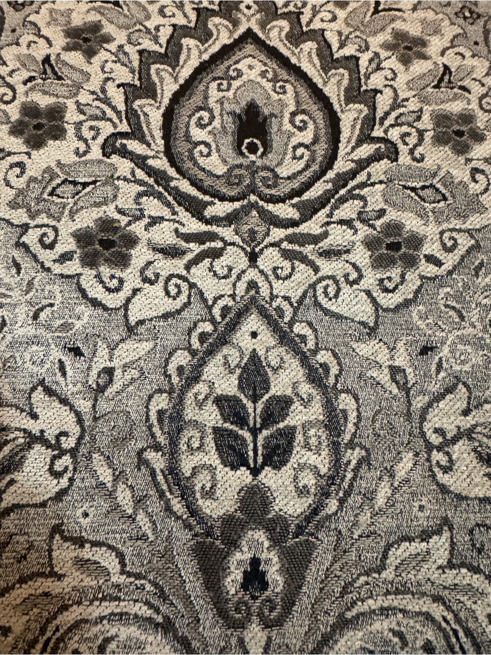 Pier 1 Gray and Black Floral Medallion Accent Pillow Cover Set of 2